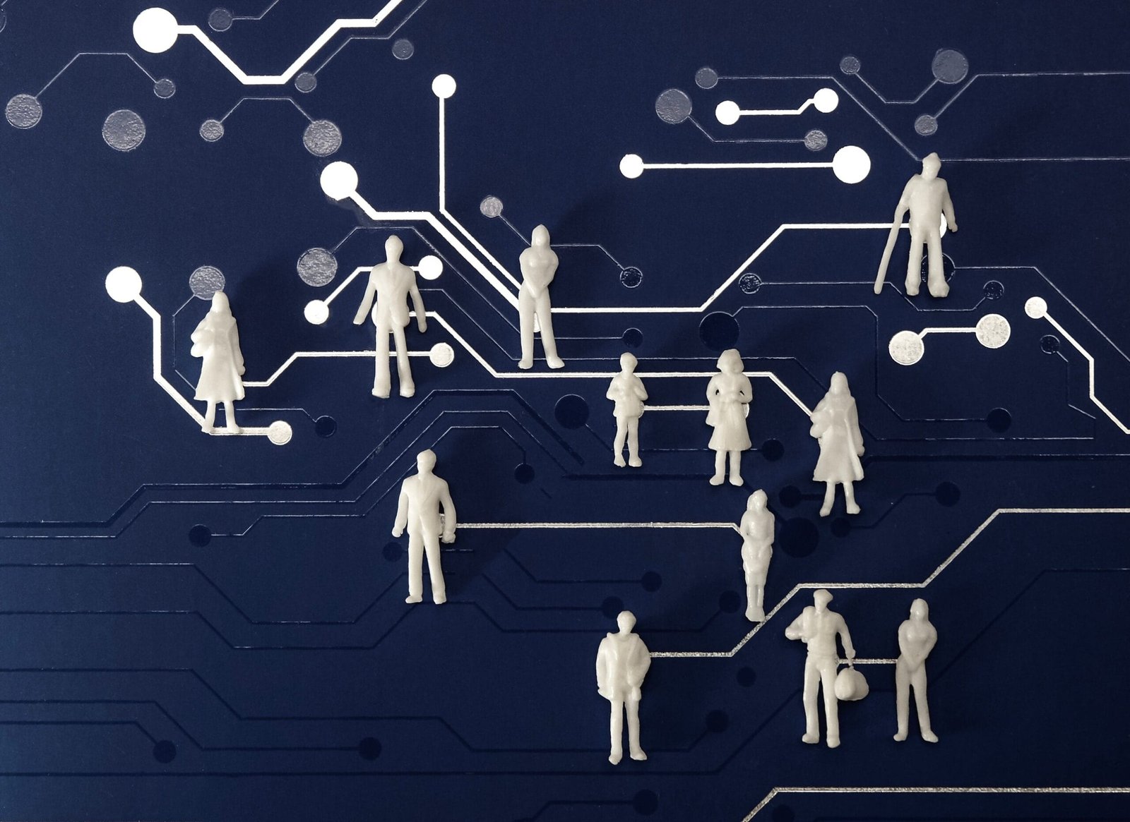 Gestión de Recursos Humanos representado de manera tecnológica.